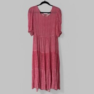 Petal & Pup Rizzo Gingham Puff-Sleeve Dress